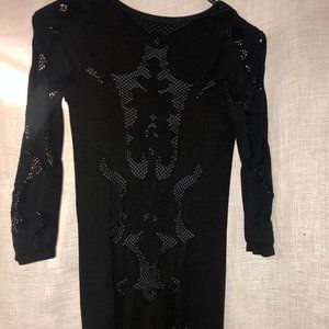 Free People Black Cut Out Bodycon Dress